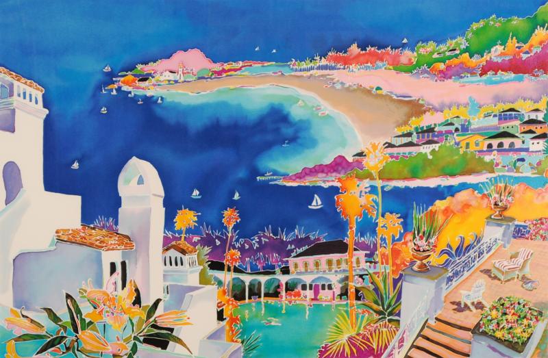 マーティロ・マヌキアン「海に想いを」シルクスクリーン／サイン