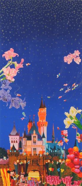 ディズニー絵画 シルクスクリーン 450部限定 ディズニー絵画 シルク
