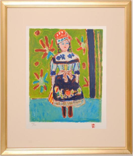 インテリアの絵画をリトグラフの版画で制作した鈴木信太郎のインテリア