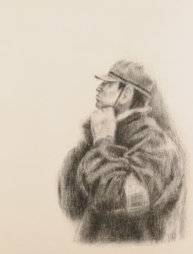 福山小夜 「高倉健の世界」版画 シルクスクリーン 黄金の服 大型 額装