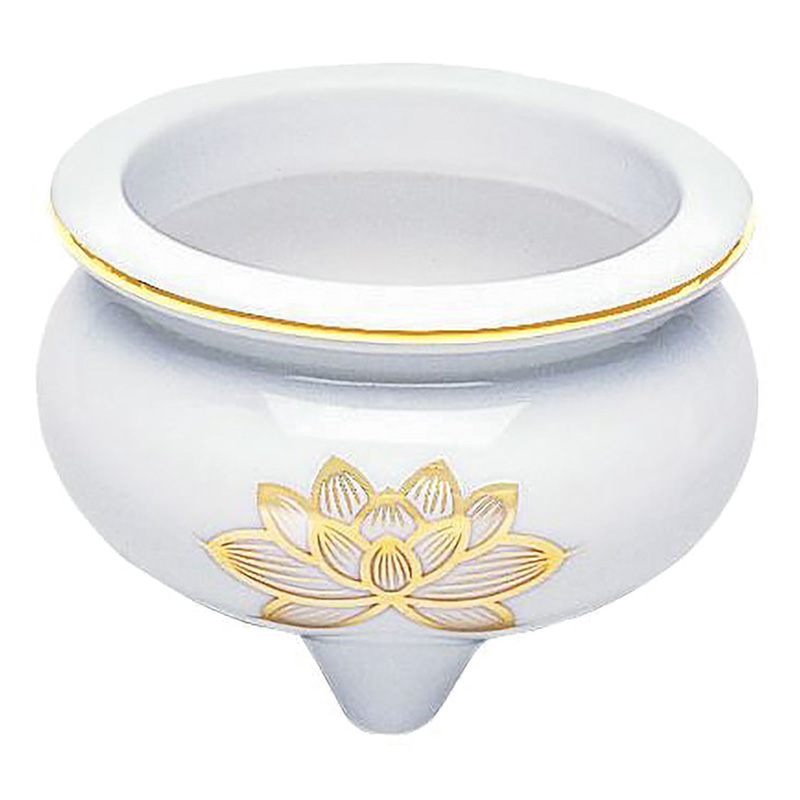 白上金ハス香炉 3.5寸 ｜ ミスターマックスオンラインストア