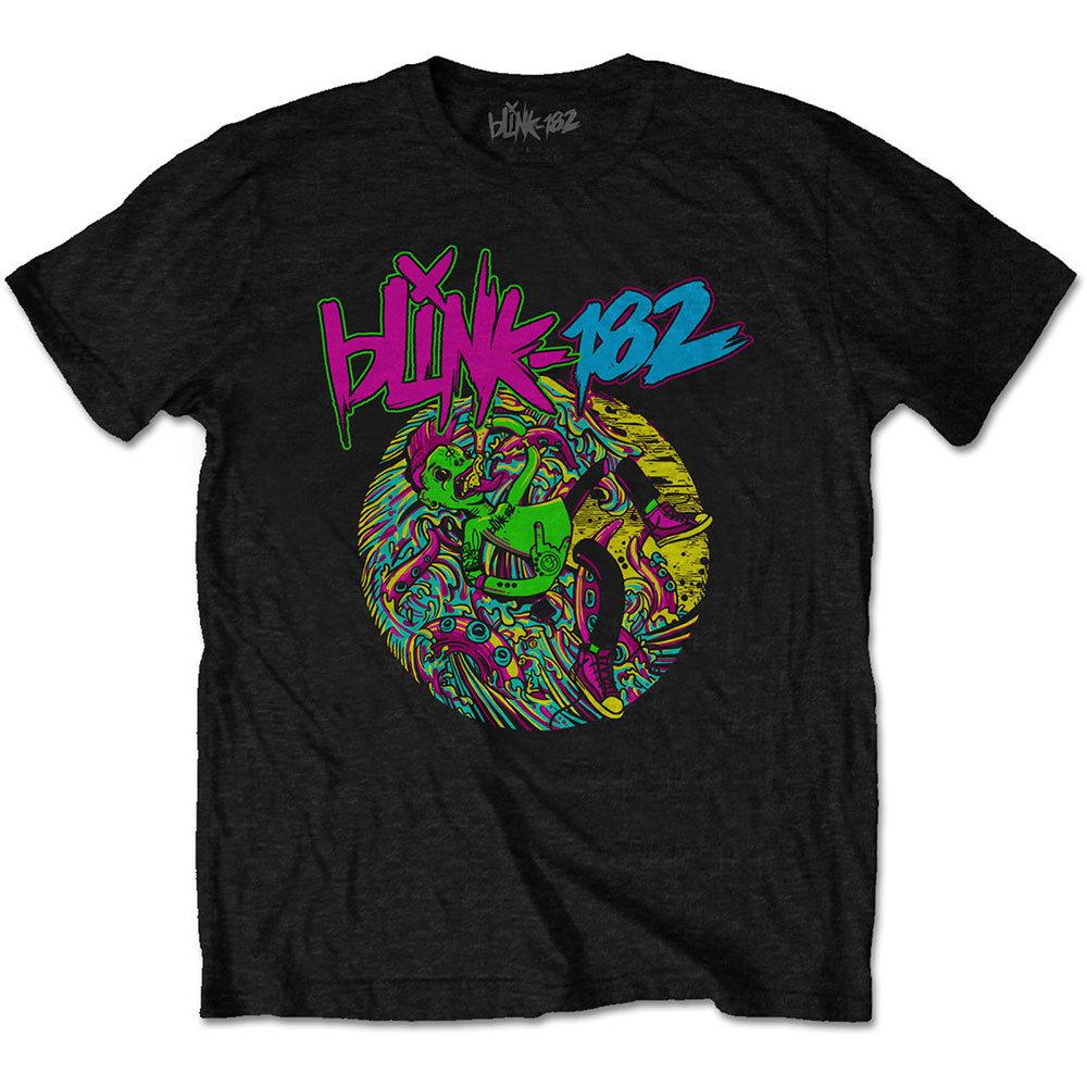 Blink182 TシャツネイビーバンドTシャツ パンク