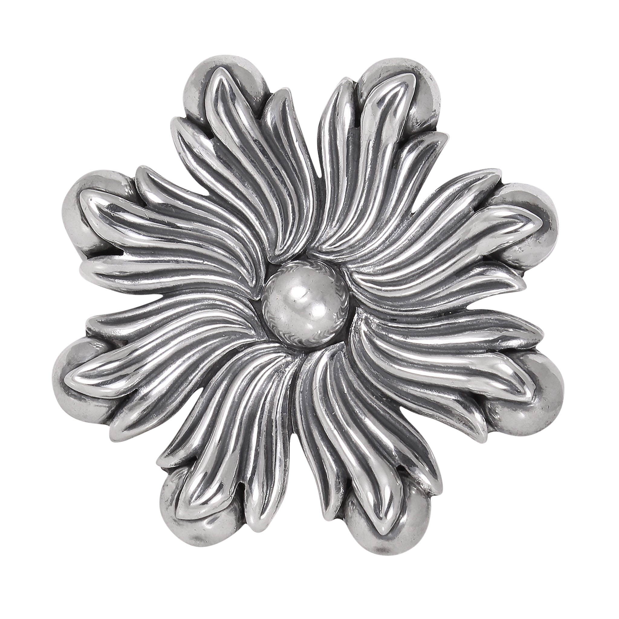 Los Castillo, Taxco Mexico Sterling Silver Foliate and Flower Bud
