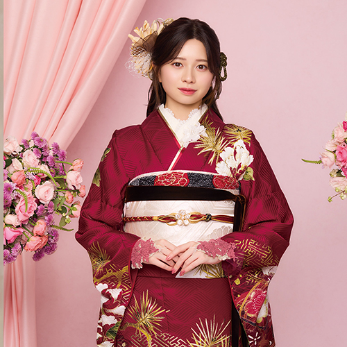 ナナイロキモノWEBショップ / 成人式振袖レンタルフルセット｜赤色