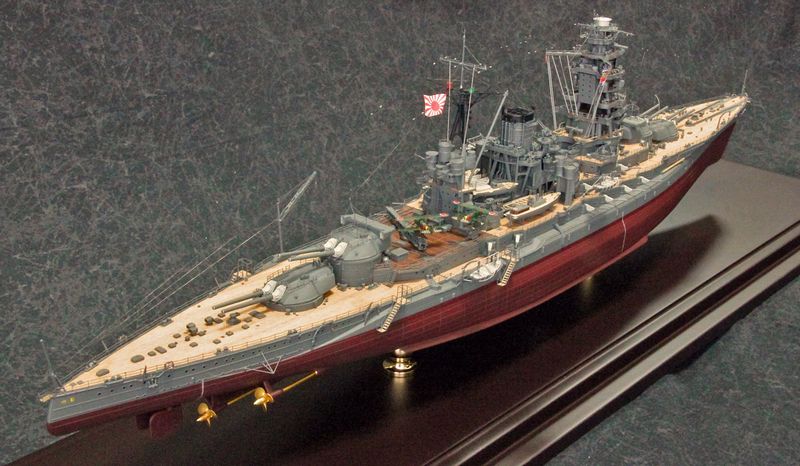 ハセガワ1/350日本海軍戦艦 陸奥 徹底ディティールアップ製作記 長門型