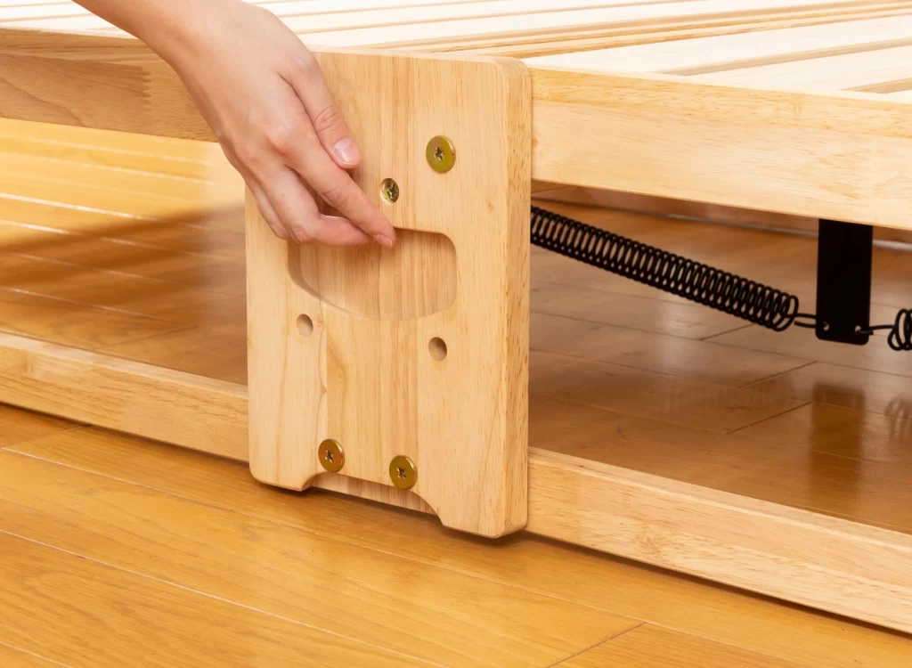 NK-2794］折りたたみひのきスノコベッドハイタイプ シングル［ヘッド