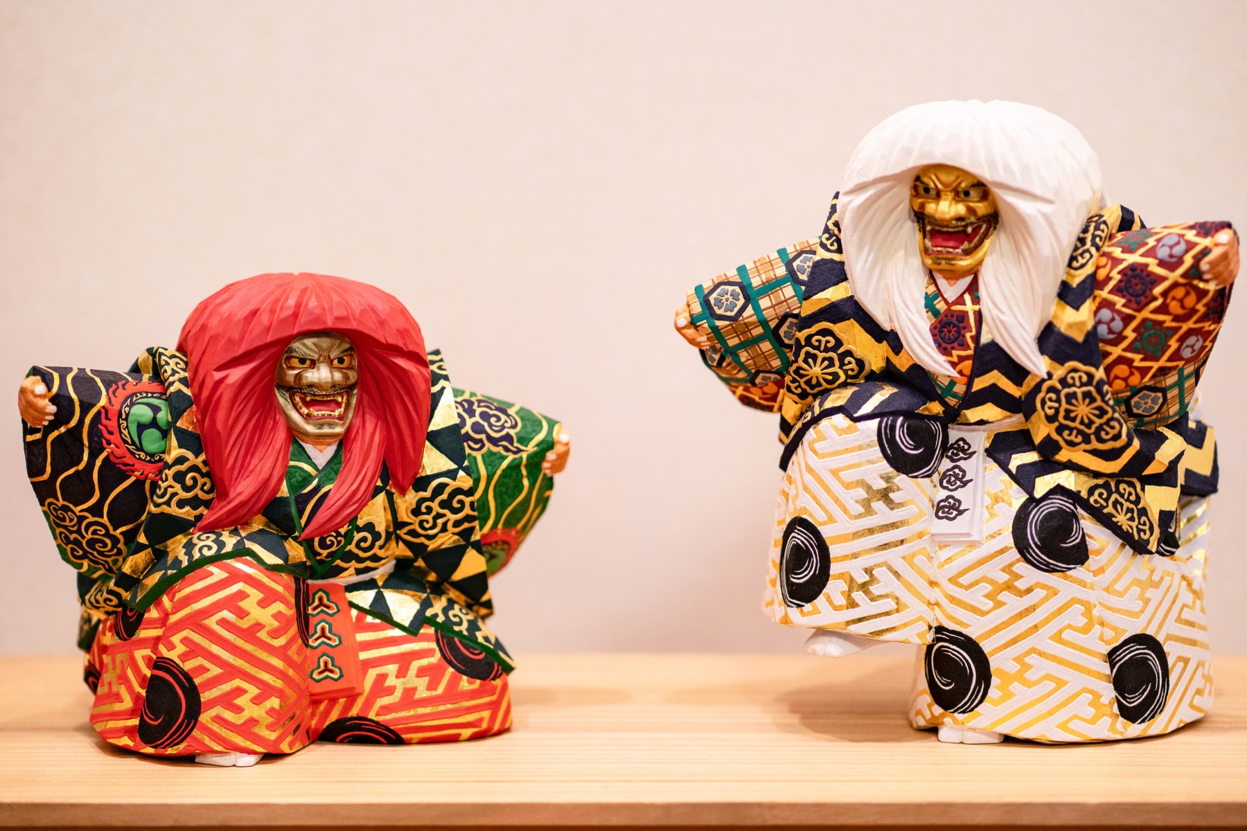 □奈良一刀彫 猩々 作家物/木彫り 人形 郷土人形 郷土玩具 奈良一刀彫