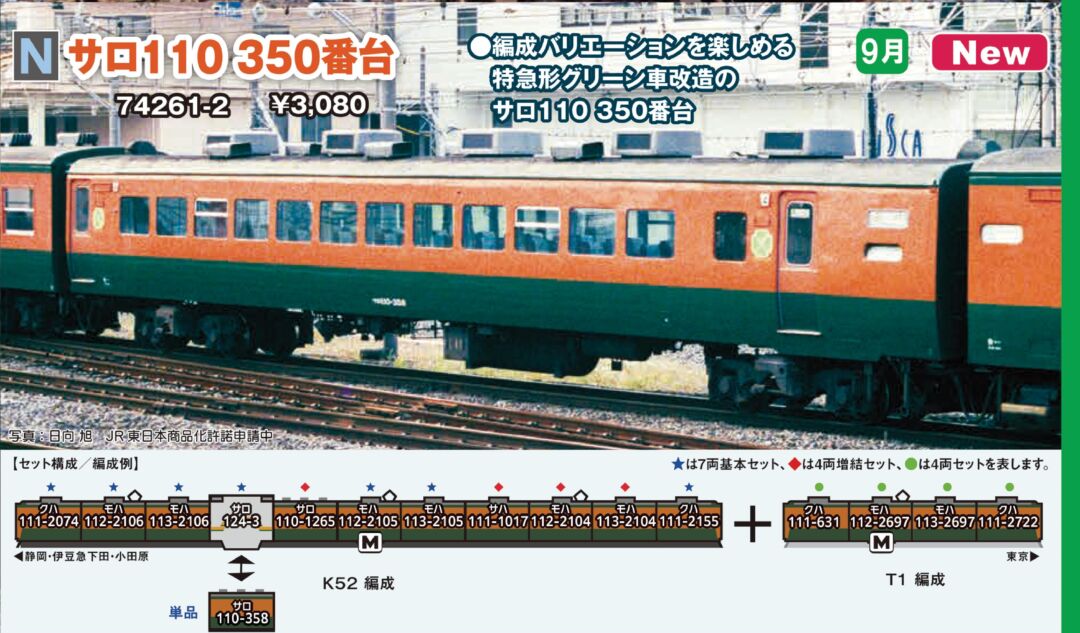 KATO サロ110 350番台 品番：74261-2 | NGaugeJP - 横濱模型