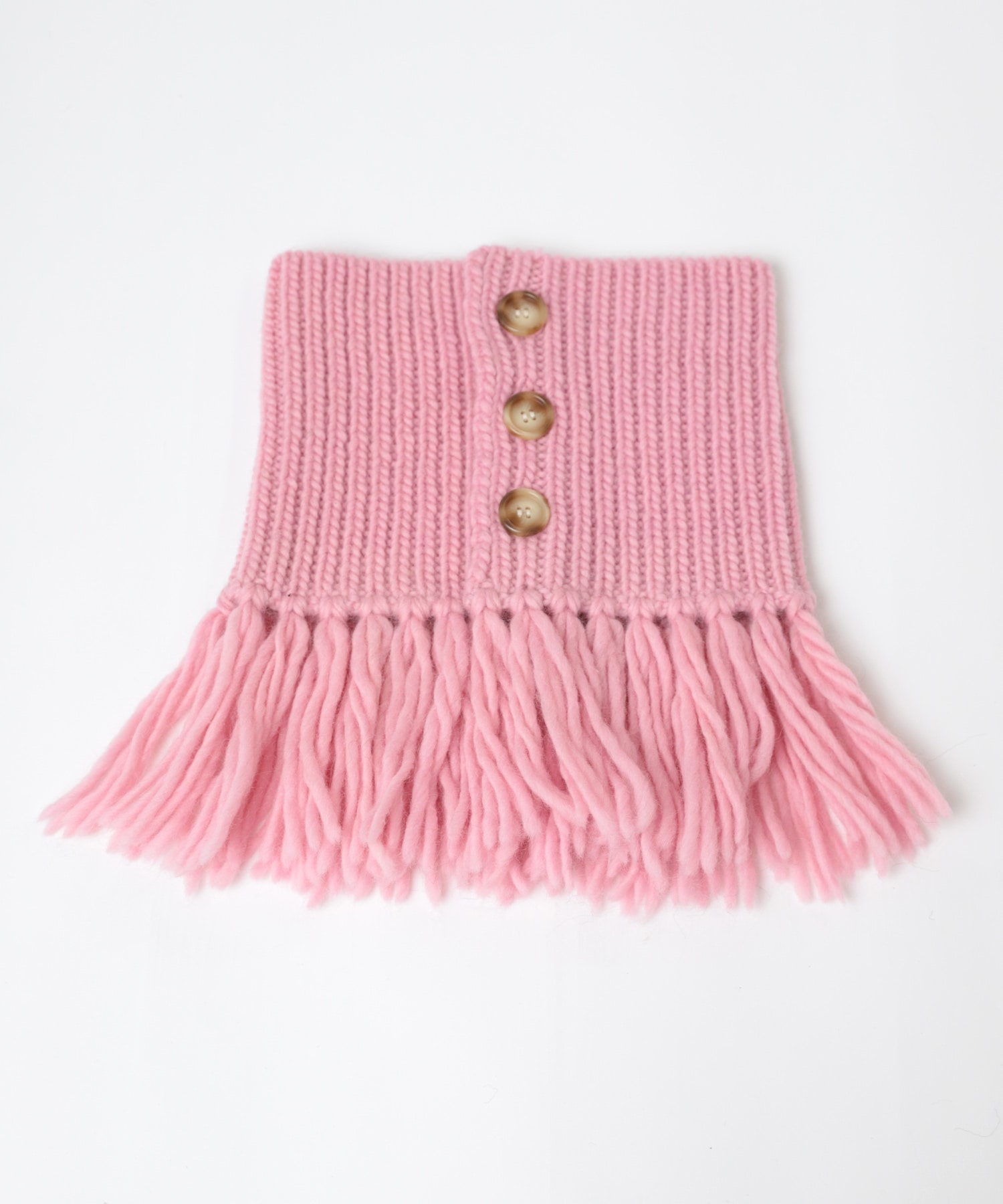 E5046 ローゲージフリンジネックウォーマー(F グリーン): ファッション