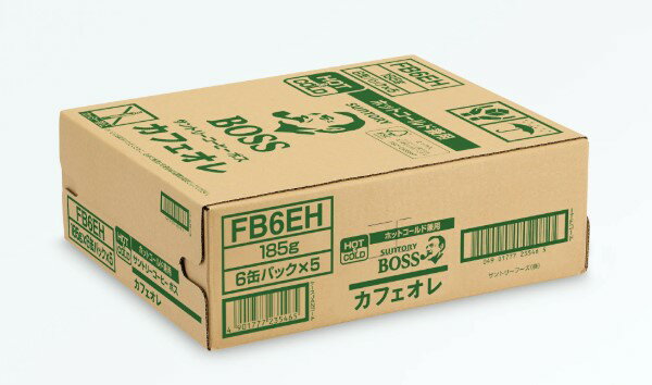 サントリーコーヒー ボス カフェオレ 185g缶 6缶×5パック