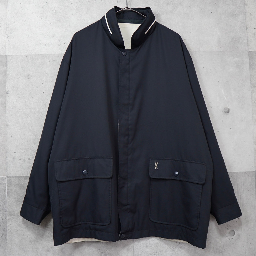 Yves Saint Laurent ブルゾン リバーシブル ロゴ刺繍 古着 【公式通販】