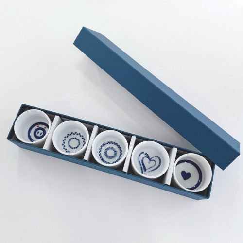 ロゴ入りお猪口 5個セット（ハート）｜ SAKARI online（日本盛）