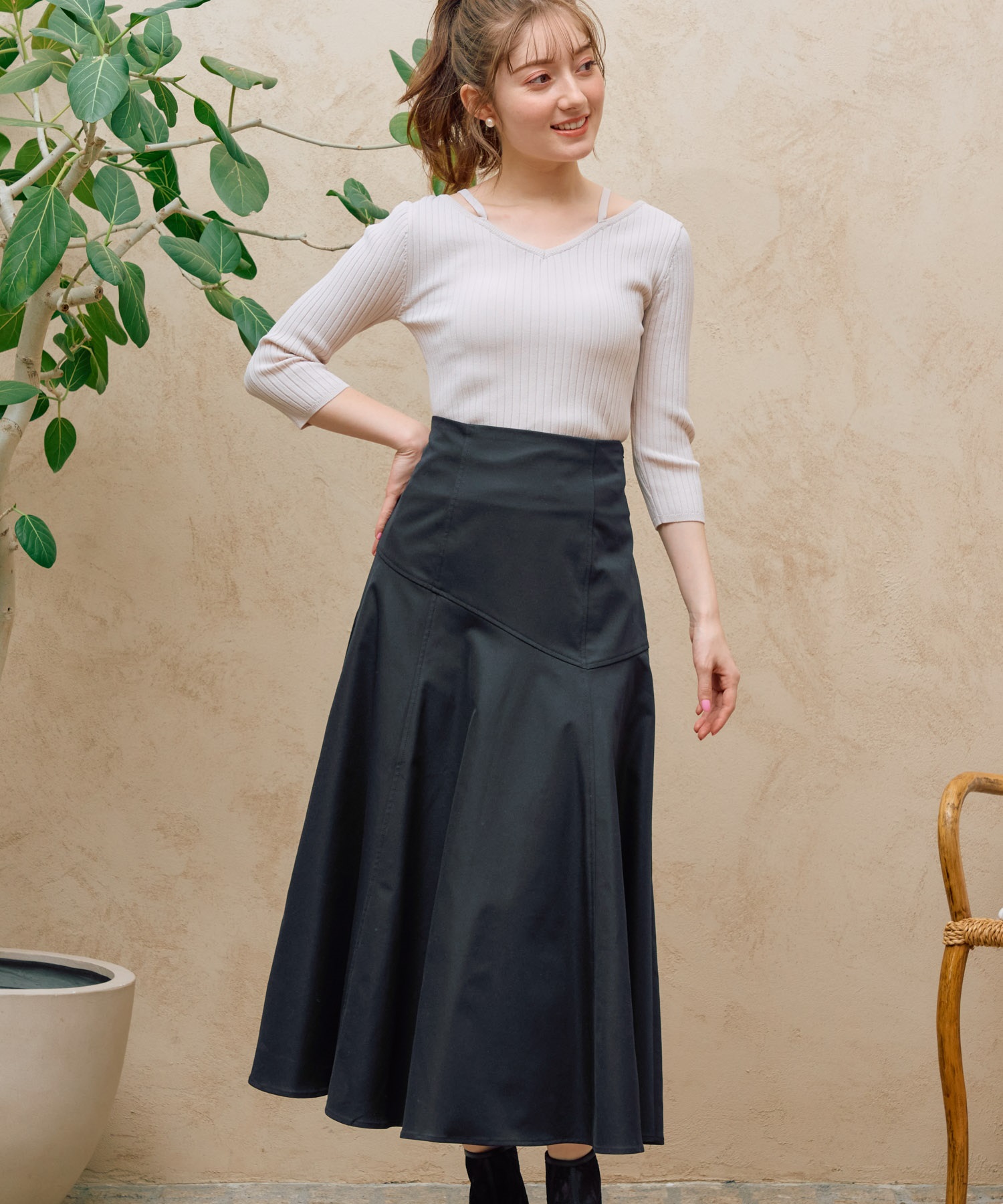 naptime パフスリーブブラウス フレアロングスカート 激レア 受注生産