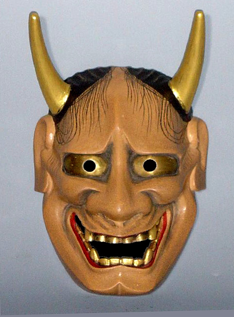 般若木製 木製 般若の面 伝統工芸品 魔除け