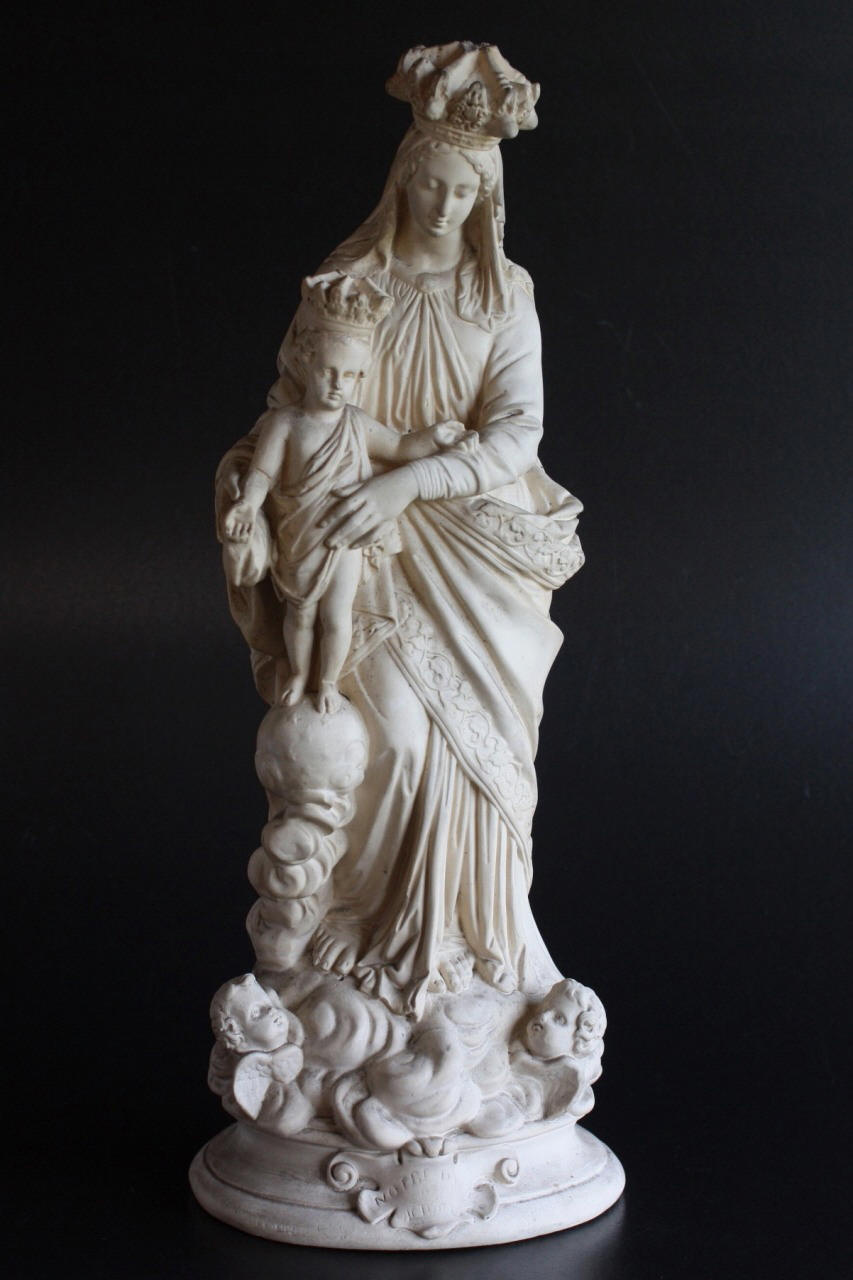 19世紀 フランスアンティーク 美しい聖母マリア像 大きめサイズ 検