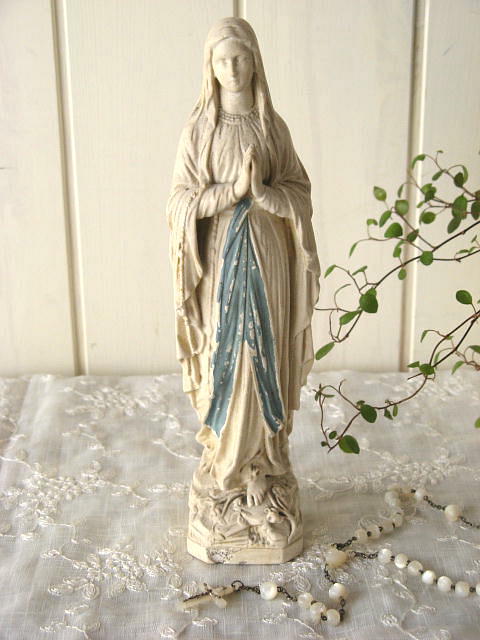 ルルドの聖母 マリア像 フランス アンティーク キリスト 聖母 マリア