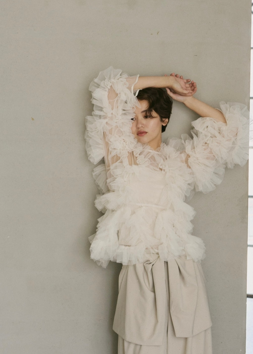 NOTREemor tulle veil tops NOTRE emor（ノートルエモア） ブラウス