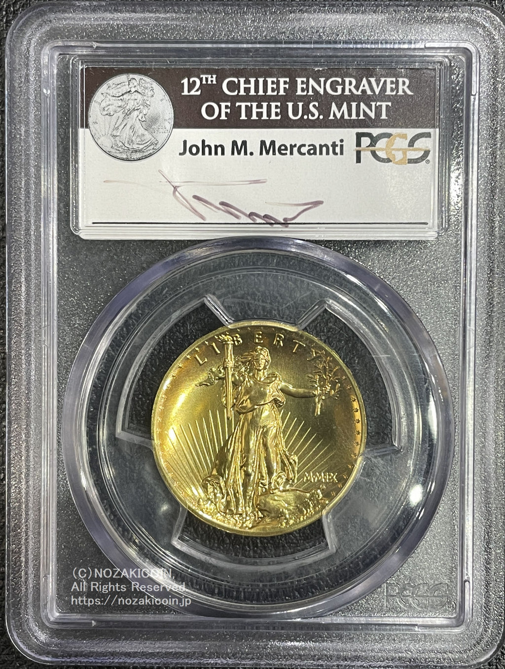 アメリカ 20ドル金貨 ウルトラハイレリーフ 2009年 PCGS MS69PL – 野崎