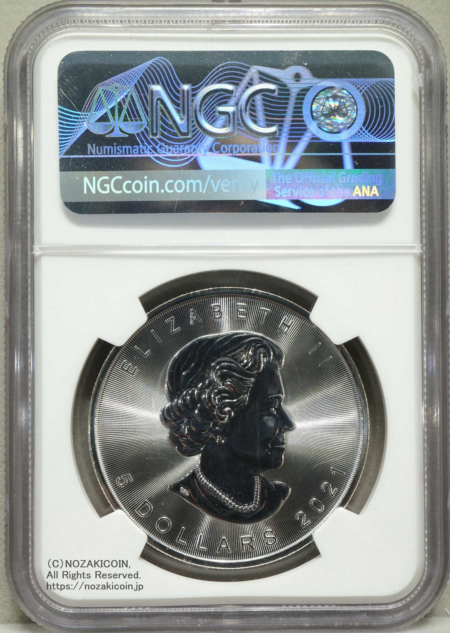 カナダ メイプルリーフ銀貨 2021年 5ドル NGC MS69 First Releases