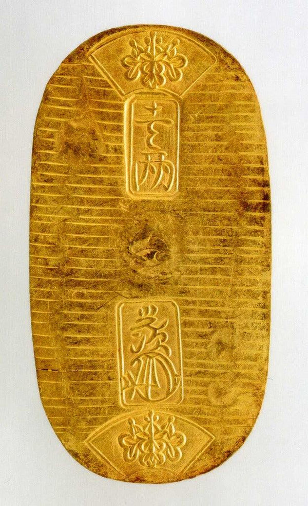 桐箱入純銀造幣局刻印入小判「天保五両判」デザイン純銀小判100g