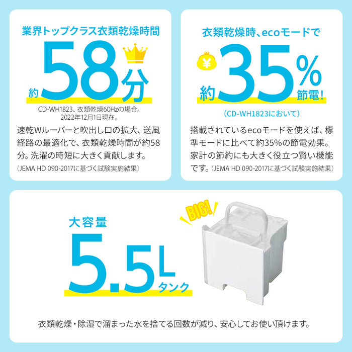 コロナ 除湿機WHシリーズ18L CD-WH1823(W) — nmo