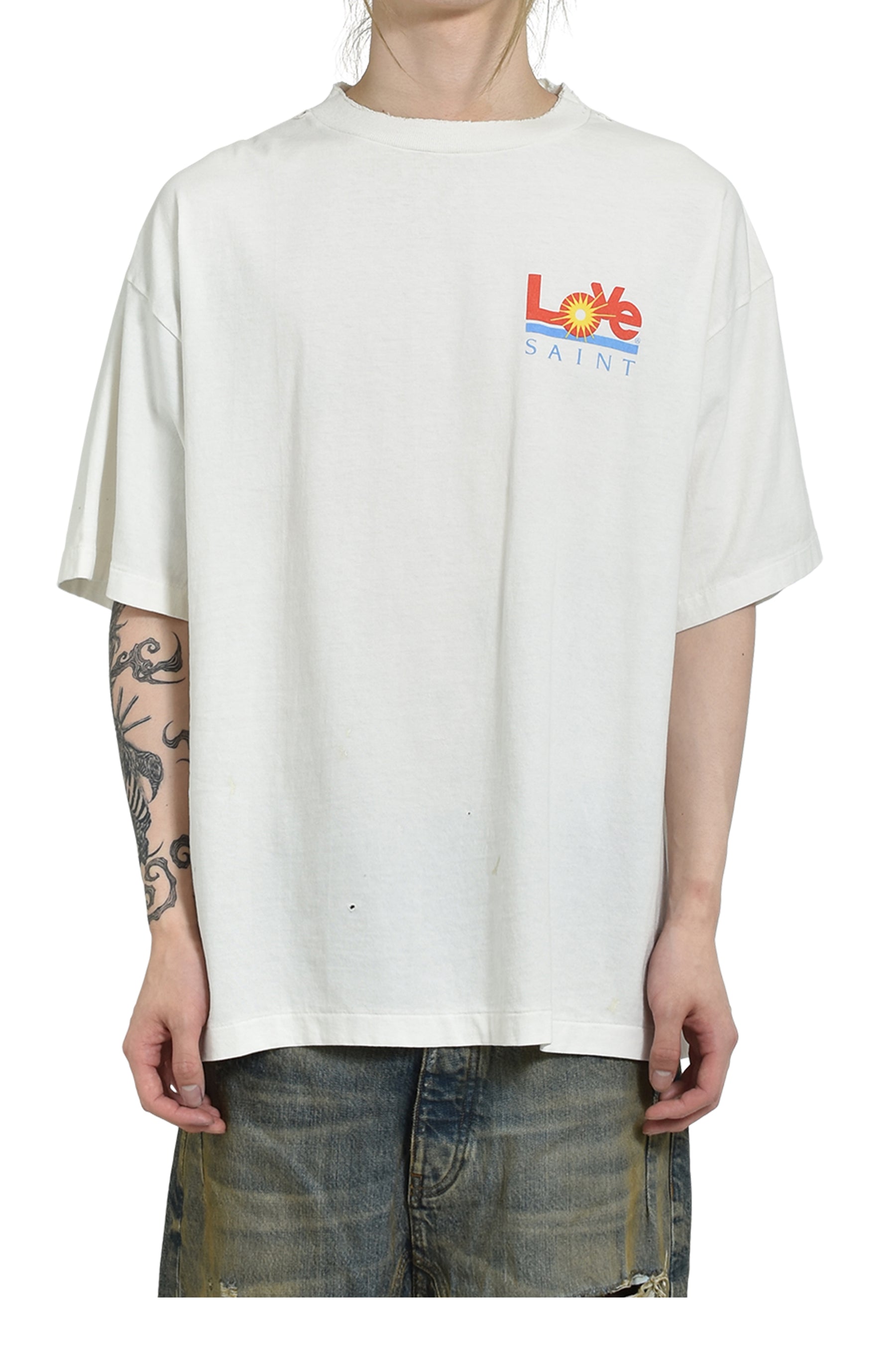 SAINT Mxxxxxx セント マイケル SS25 SS TEE/LOVE / WHT - NUBIAN