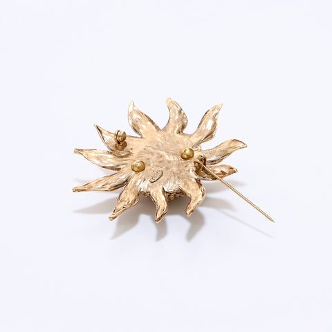 イヴ・サンローラン YVES SAINT LAURENT 太陽モチーフ ブローチ