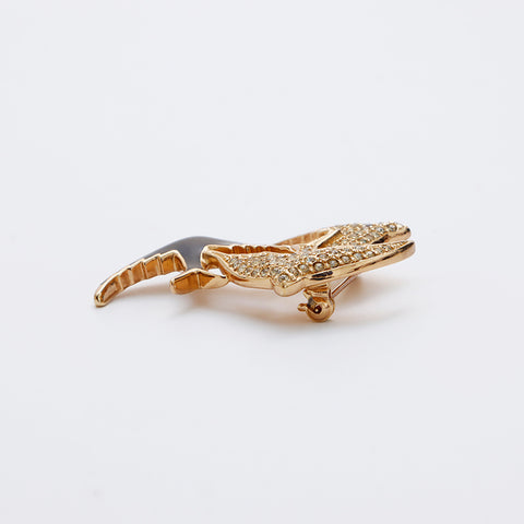 dior ラインストーン ゴールドカラー ブローチ クリスチャンディオール