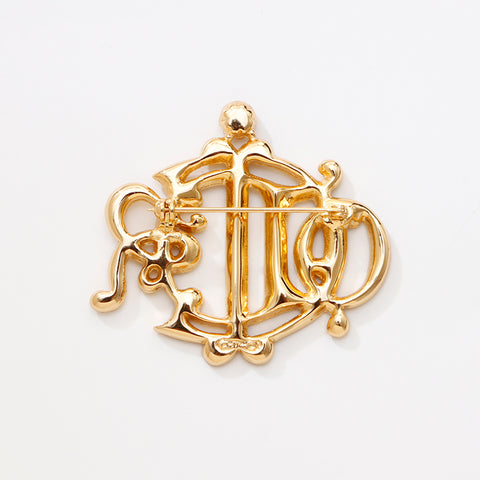 クリスチャン ディオール ヴィンテージ ゴールデン メタル ファン