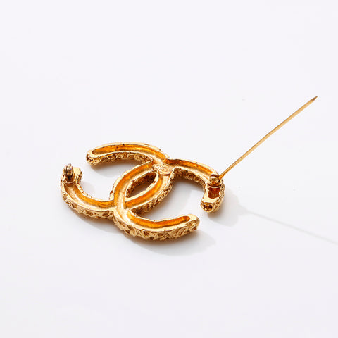 シャネル CHANEL 溶岩 ココマーク 93A ブローチ ゴールド WS9390