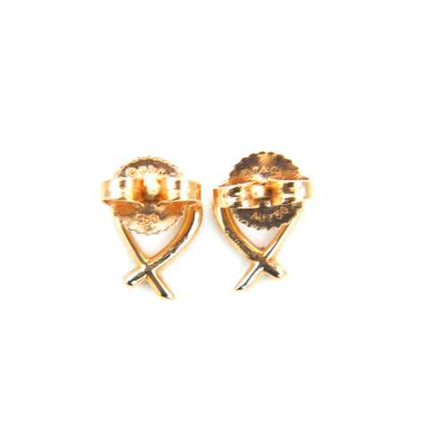 ティファニー TIFFANY&Co. オープンハートピアス YG Au750 1.4g ピアス