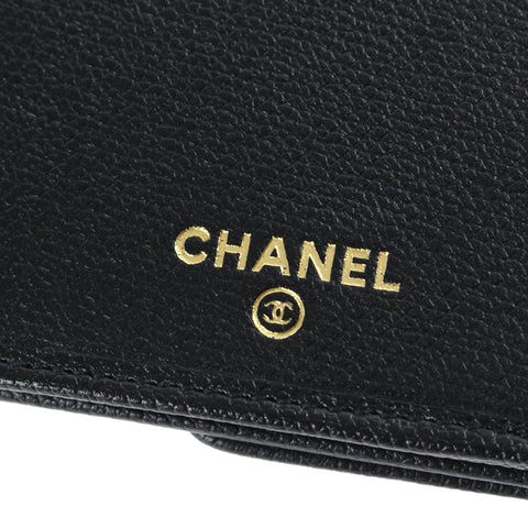 シャネル CHANEL ココボタン 長財布 9番台 レザー ブラック P3103