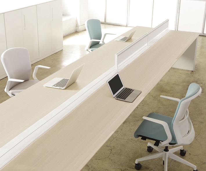 内田洋行 デスクシステム サイドデスク付き JOIFA307 ホワイト①