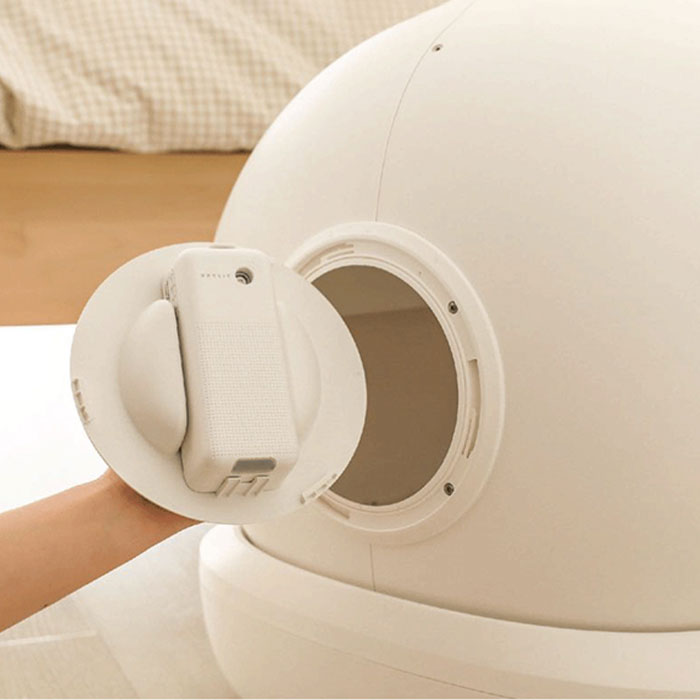 写真赤丸の所にオシッコ跡有 PETKIT PURA MAX 猫 自動トイレ 自動ネコ