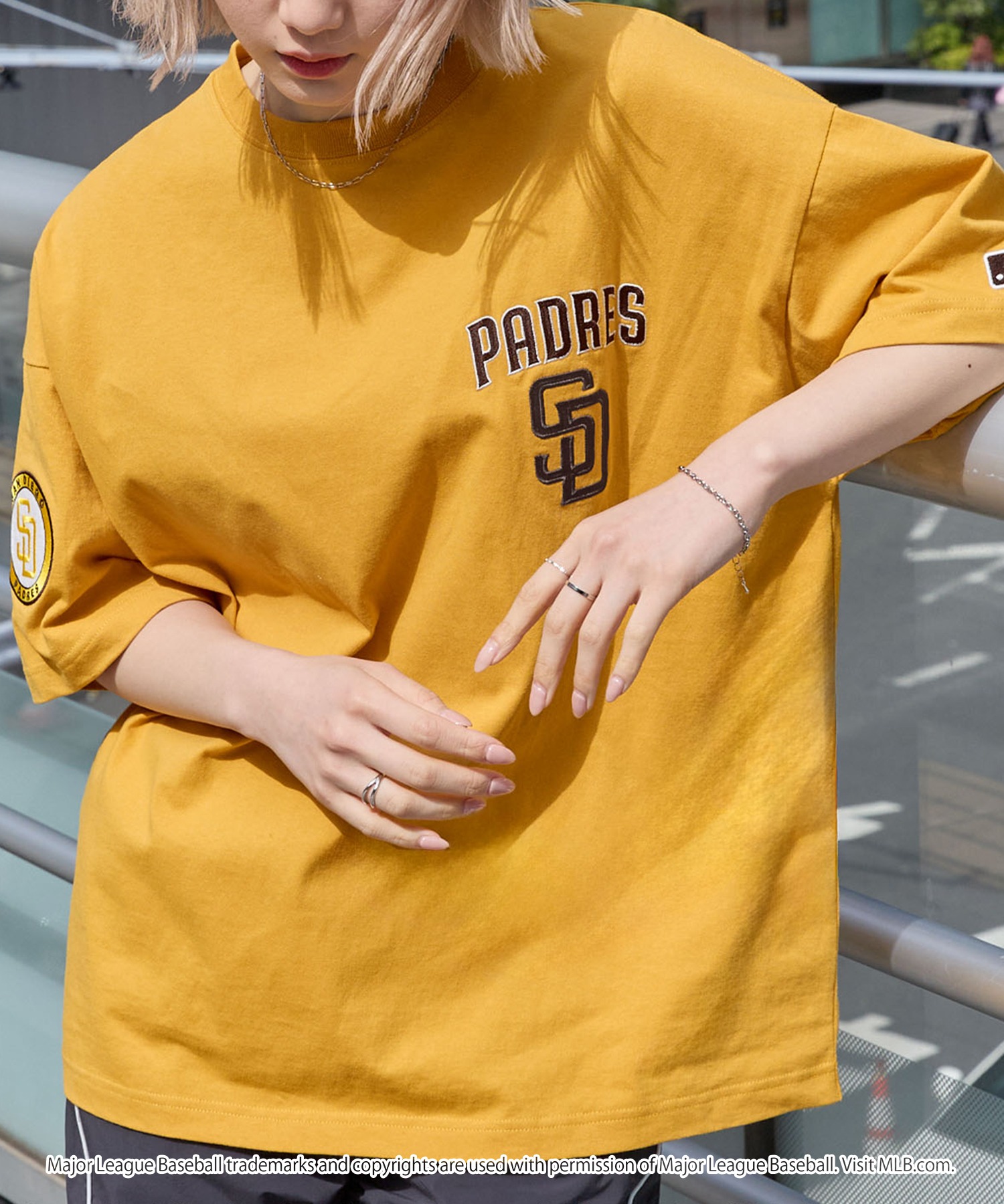 MLB/メジャーリーグベースボール 別注 ワッペン刺繍 ビッグシルエット