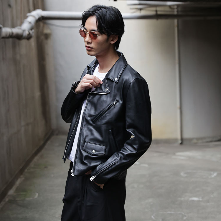 JACK ROSE ライダース ジャケット シングル ゴートレザーシングル