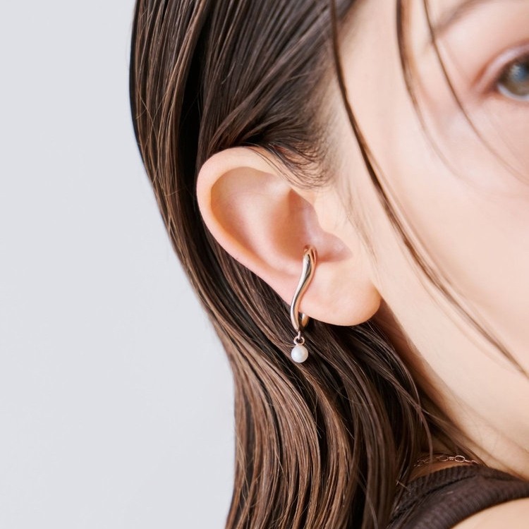 1度着用新品同様超美品エテete チャンキーハグピアス ピンクゴールド