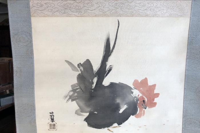 真作】掛軸竹内栖鳳いわし静かな水中の詩情二重箱入（極箱）S178