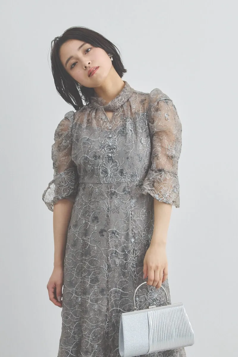 グレーのスパンコールレースマーメイドドレス[S] Lejaのレンタル｜11