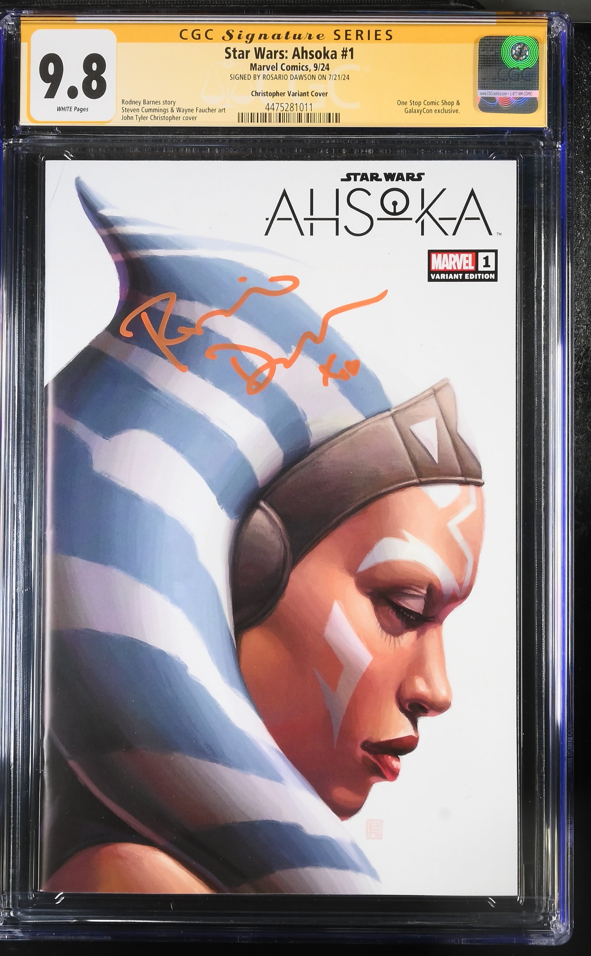 CGC Signature Series 9.8 - Star Wars Ahsoka #1 JTC EXCLUSIVE