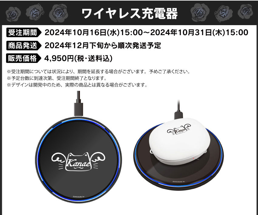 小柳ロウ 音アニ ワイヤレス イヤホン 充電器ONKYO ANIMA AOW04 にじ