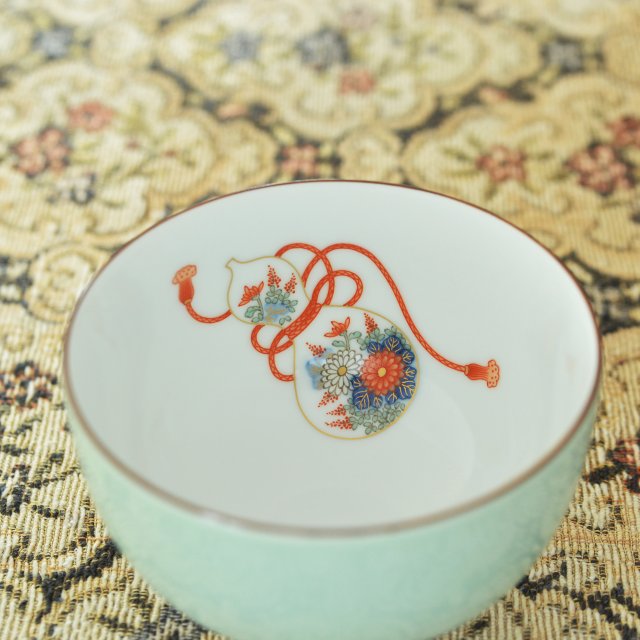 染錦瓢絵）蓋付湯のみセット|有田焼の老舗-香蘭社オンラインショップ