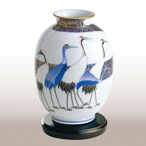 光琳鶴）花瓶|有田焼の老舗-香蘭社オンラインショップ