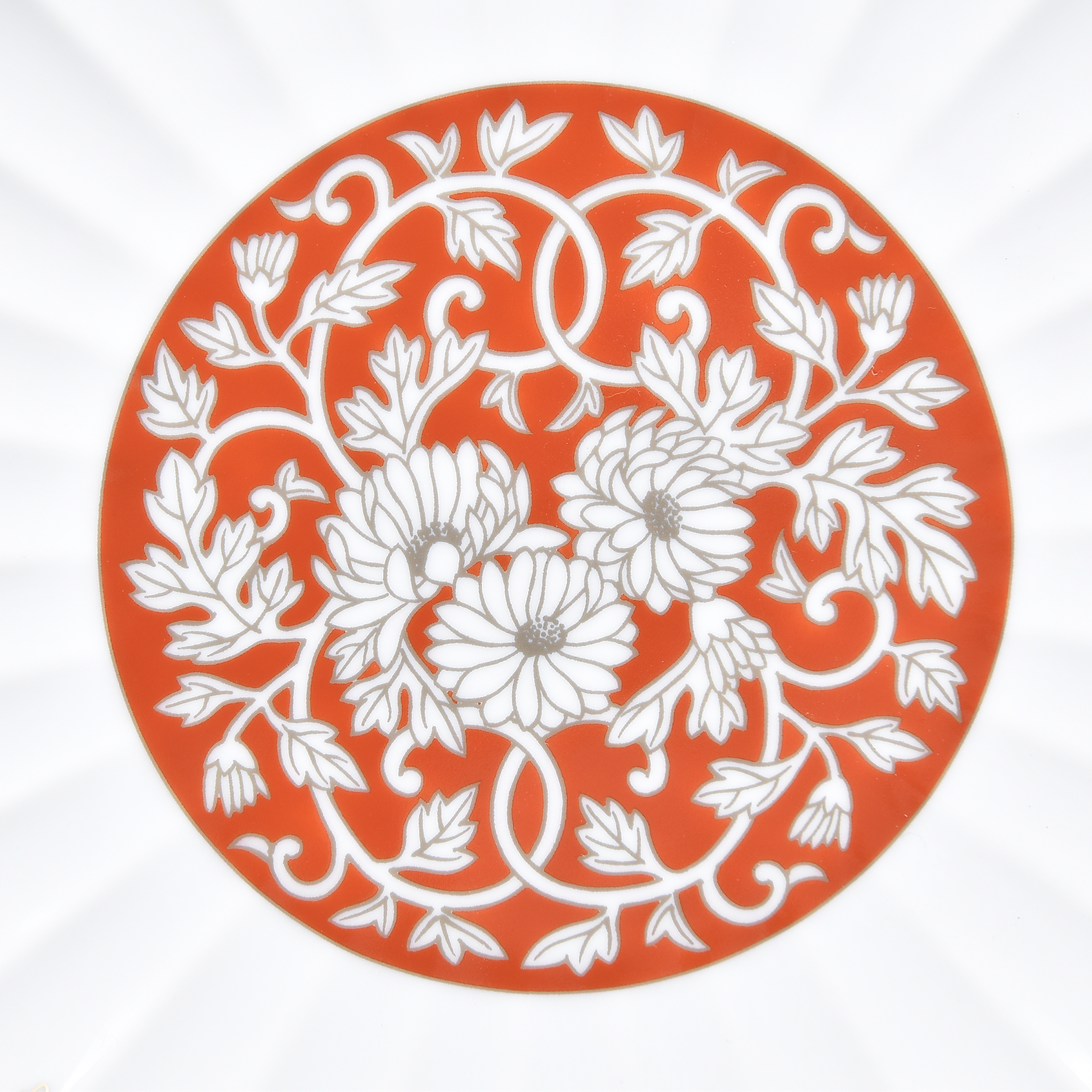 赤濃菊唐草紋）菊型盛り皿|有田焼の老舗-香蘭社オンラインショップ