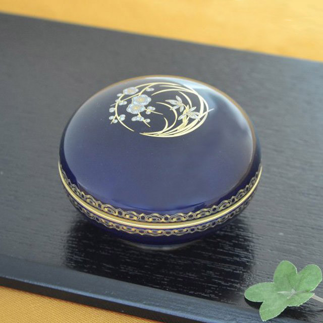 ルリ金彩梅春蘭）ボンボニエール|有田焼の老舗-香蘭社オンラインショップ