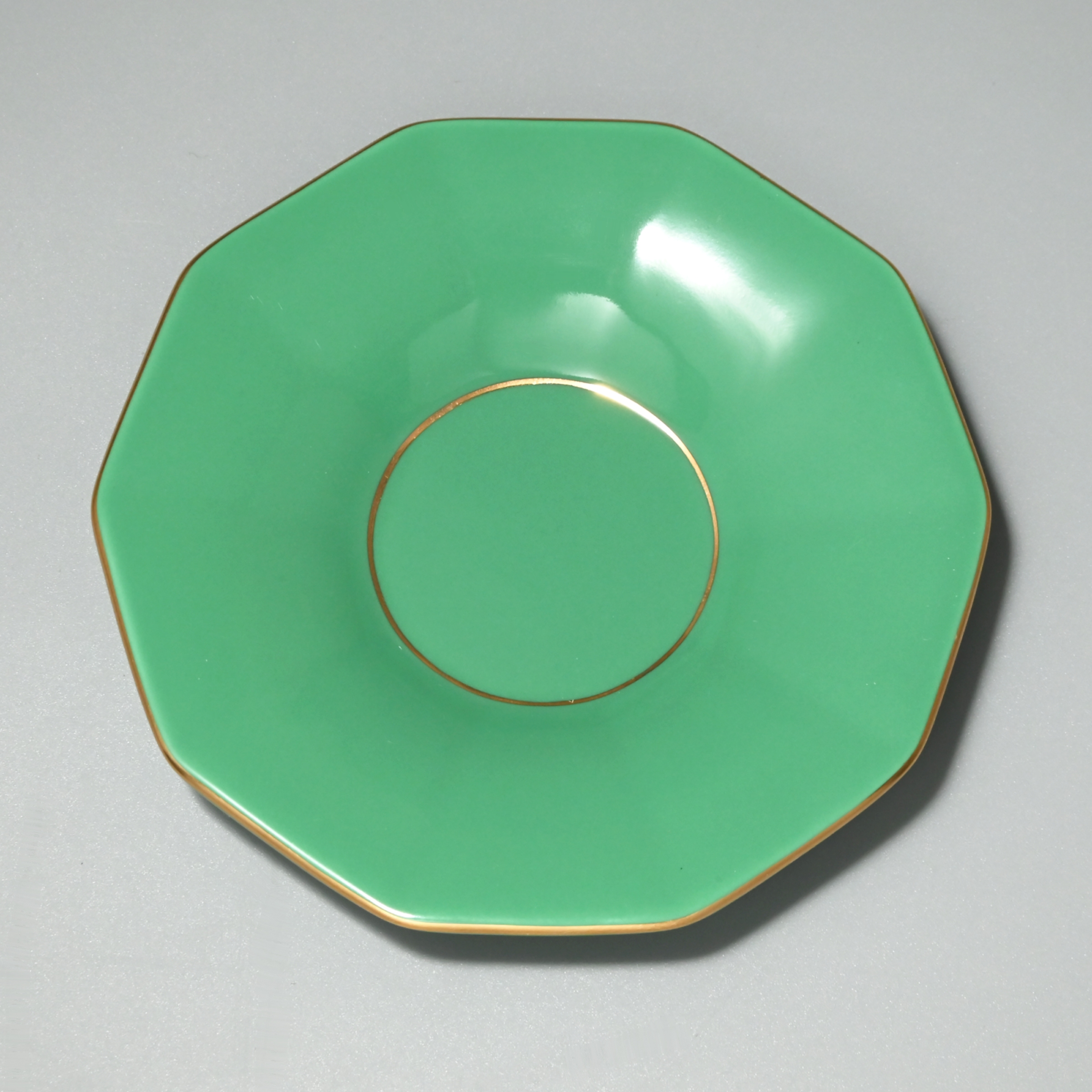 青緑色 フラスコ型陶器 八角形25-10 益子焼・やさしいうつわ