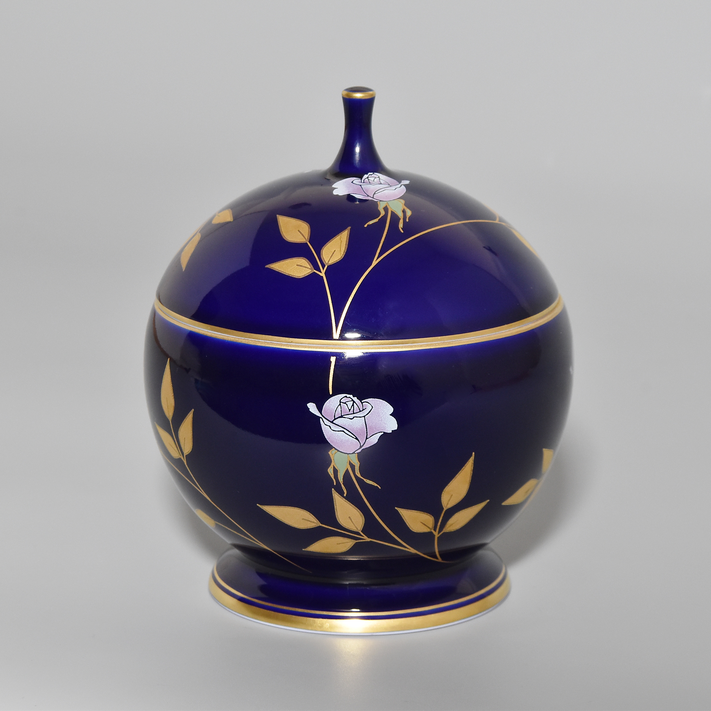 ルリ薔薇）キャンディーポット|有田焼の老舗-香蘭社オンラインショップ