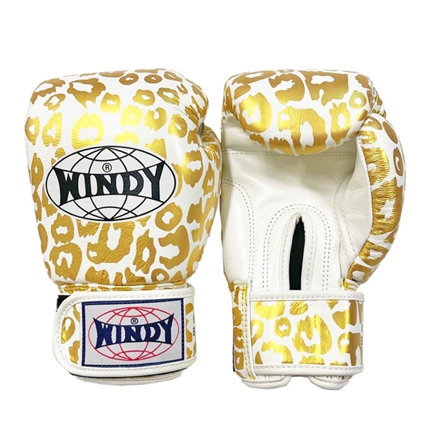 正規品 WINDY ボクシンググローブ 16oz ホワイト/シルバー ヒョウ柄