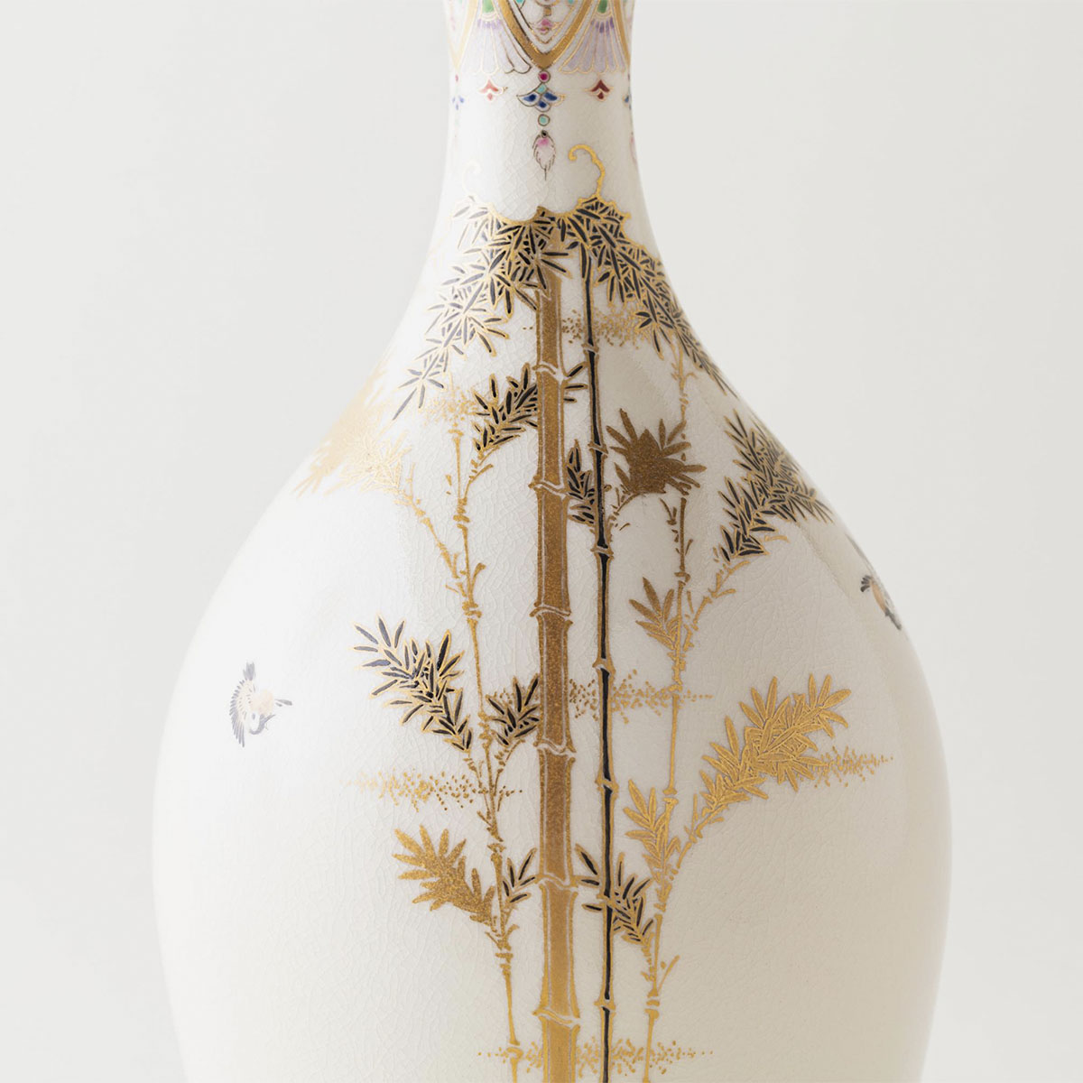 白薩摩桔梗口花瓶（本金竹）[シロサツマキキョウグチカビン