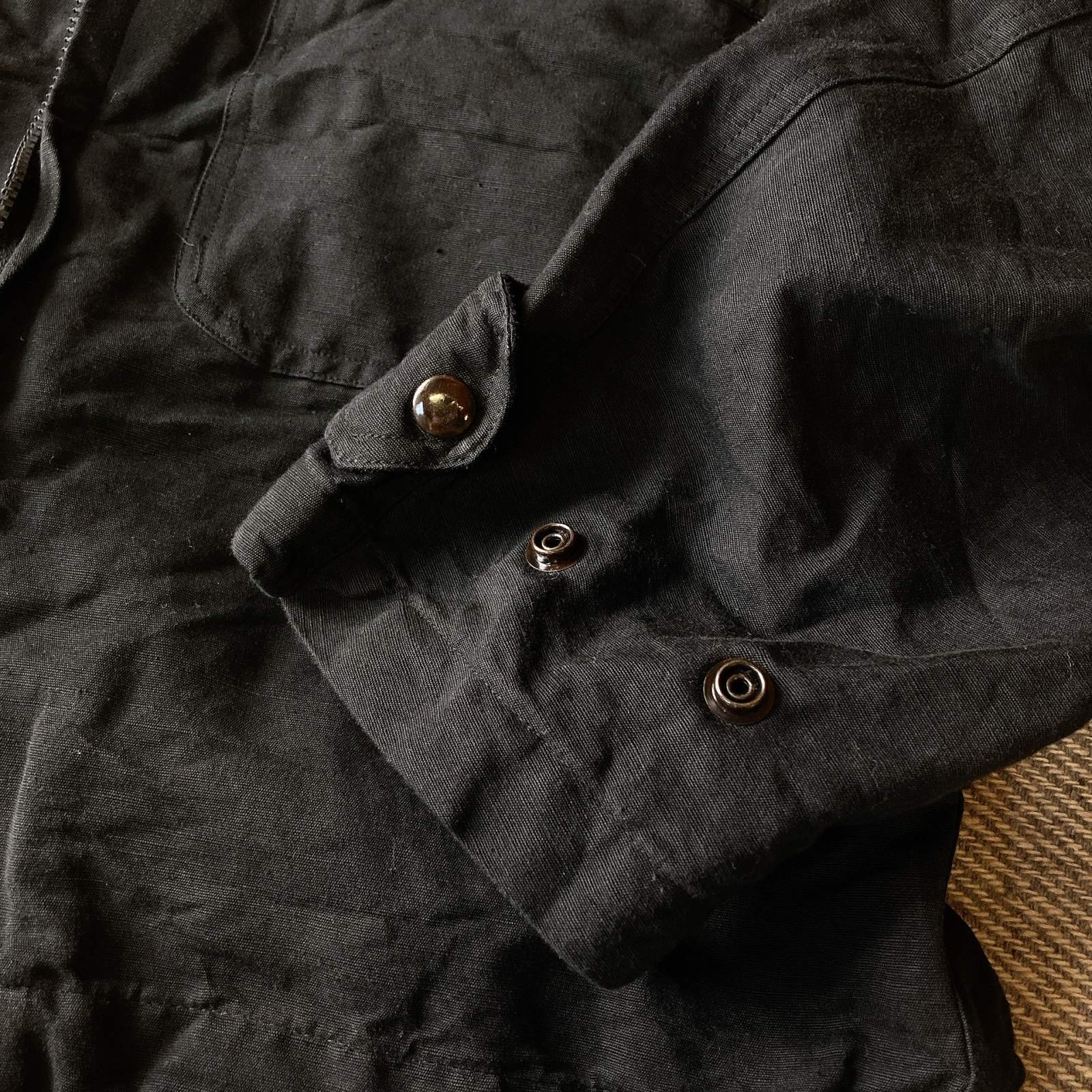 イタリア軍】A.M.I パイロットジャケット ブラック染 (デッドストック後染)